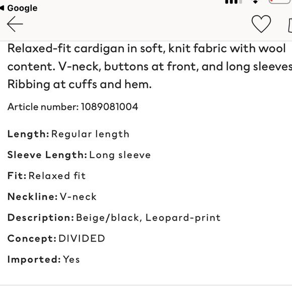 Leopard Print Button Up Cardigan Size Small - Picture 4 of 5